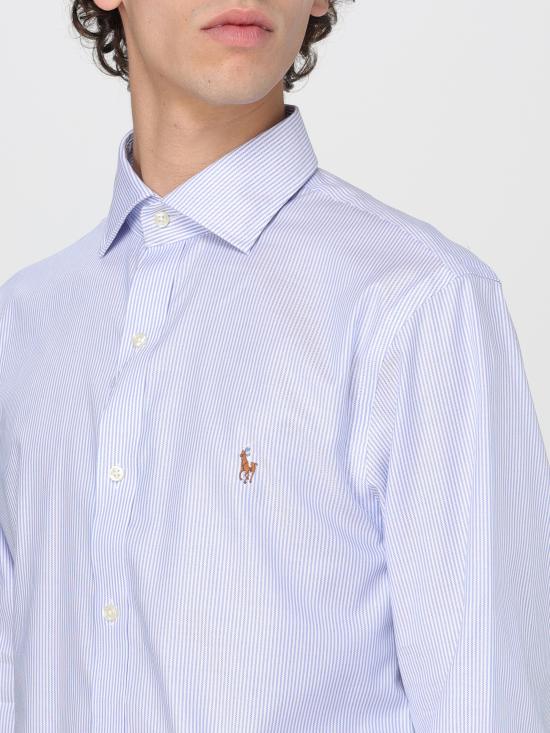  랄프 로렌 긴팔 셔츠 712939347 001 bianco blu - RALPH LAUREN