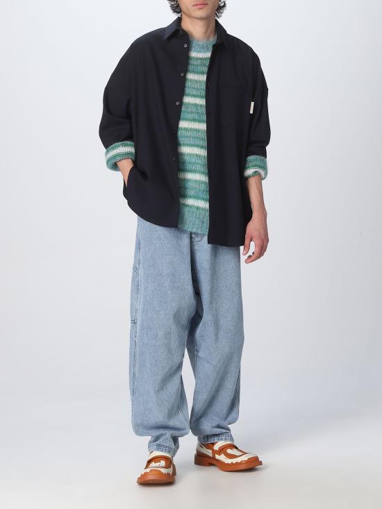  마르니 긴팔 셔츠 CUMU0061A1TW839 00B99 blu - MARNI