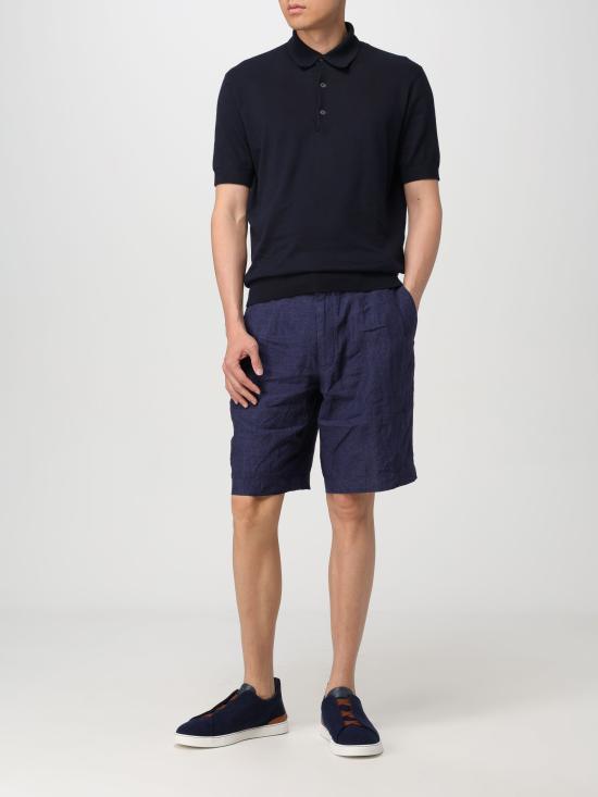 24SS 에르메네질도제냐 폴로 티셔츠 E8C90A7C32 B09 blu - ERMENEGILDO ZEGNA