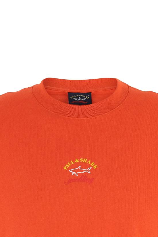 폴앤샤크 반팔 티셔츠 C0P1096 576 arancione - PAUL & SHARK