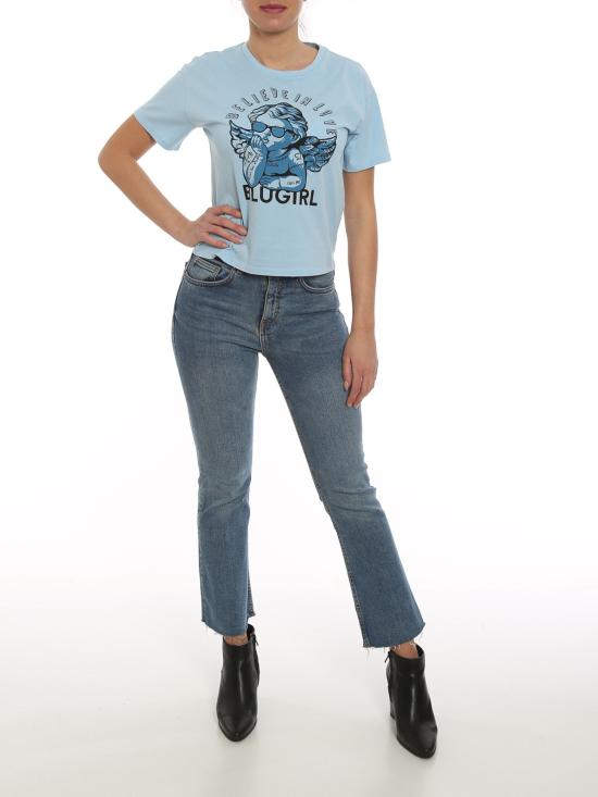 22SS 블루걸 반팔 티셔츠 RA2232J5972 44214 azzurro - BLUGIRL