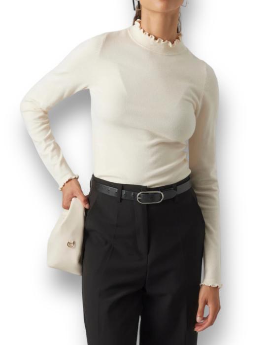  베로 모다 긴팔 티셔츠 10297854 BIRCH burro - VERO MODA