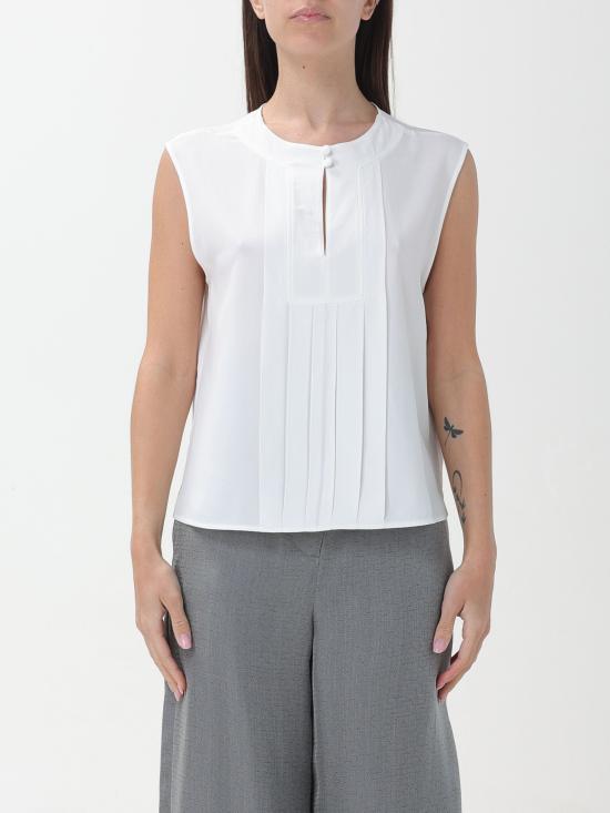 24SS 조르지오 아르마니 민소매 티셔츠 E3NK05F2325 101 bianco
