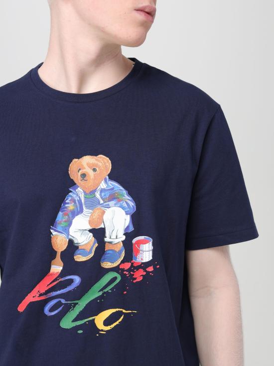24SS 랄프 로렌 반팔 티셔츠 710853310 025 blu aperto - RALPH LAUREN