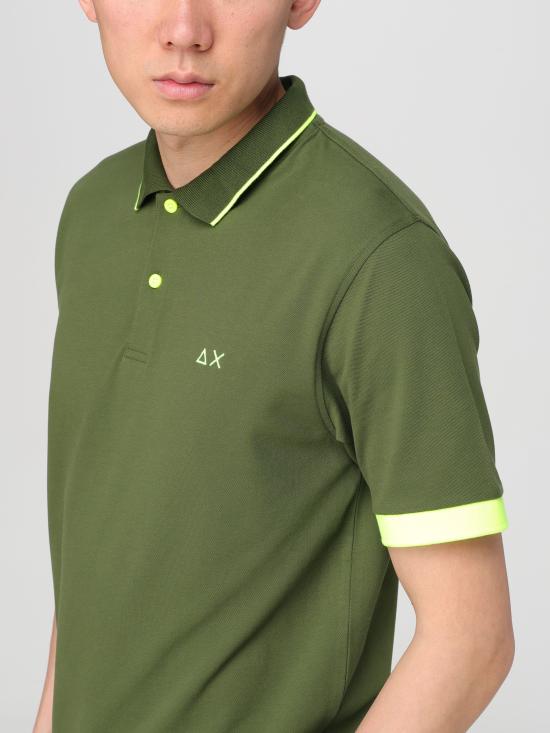 24SS 썬 68 폴로 티셔츠 A34120 37 verde scuro - SUN 68