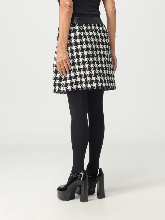  모스키노 숏 스커트 A01235413 3555 bianco nero - MOSCHINO