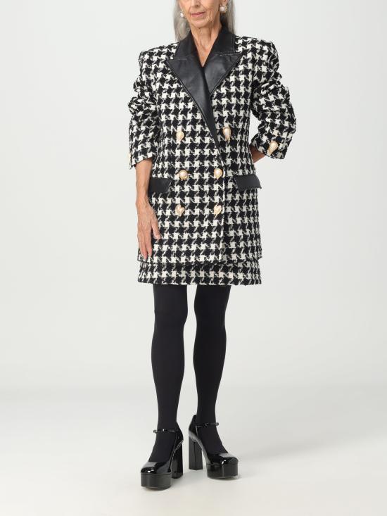  모스키노 숏 스커트 A01235413 3555 bianco nero - MOSCHINO