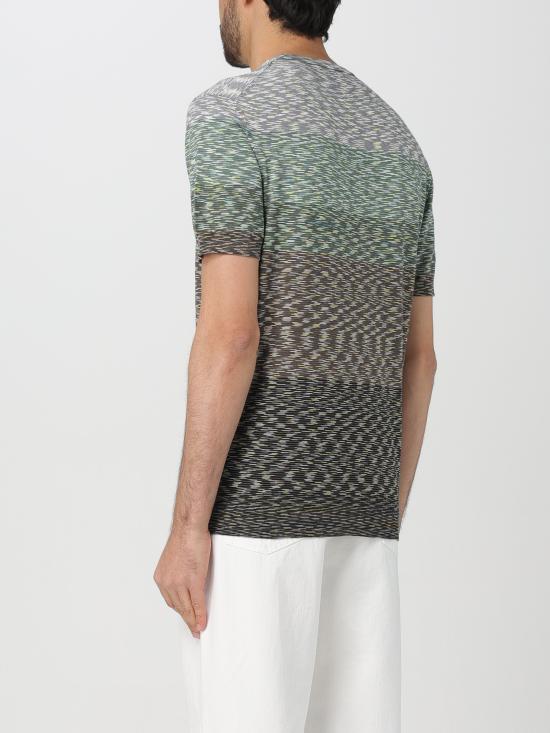 24SS 미소니 반팔 티셔츠 US24SL0IBK012Q S612U verde - MISSONI