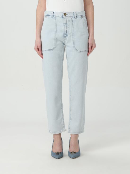 24SS 핑코 데님 스트레이트 팬츠 102761A1JH PJQ blue denim