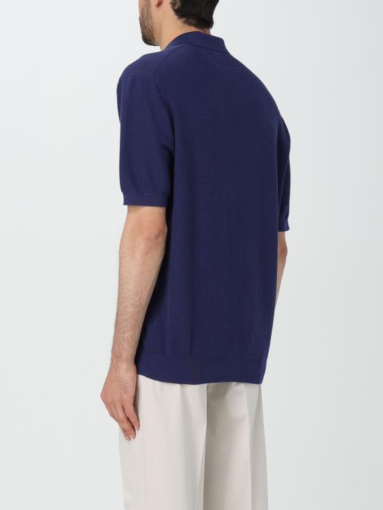 24SS 에르메네질도제냐 폴로 티셔츠 UDC95A7C32 B07 blu medio - ERMENEGILDO ZEGNA