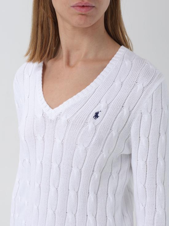 24SS 랄프 로렌 스웨터 211891641 001 bianco - RALPH LAUREN