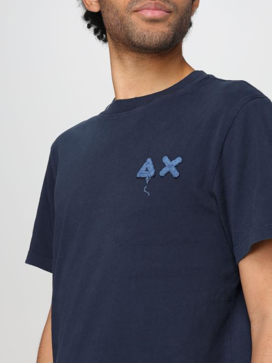 24SS 썬 68 반팔 티셔츠 T34115 07 blu navy - SUN 68