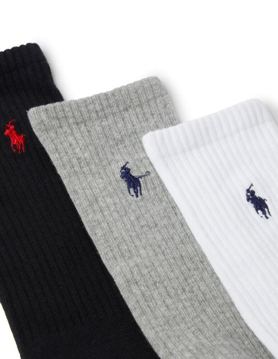  랄프 로렌 양말 449799746 001 bianco nero grigio - RALPH LAUREN