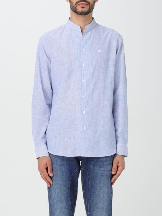  조르지오 아르마니 긴팔 셔츠 E31CM3F1312 726 azzurro