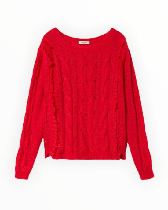  트윈세트 스웨터 212TP3410 0097S lampone