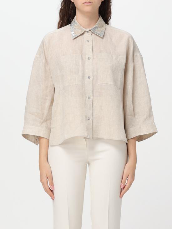 24SS 브루넬로 쿠치넬리 셔츠 MB650NP226 C020 naturale