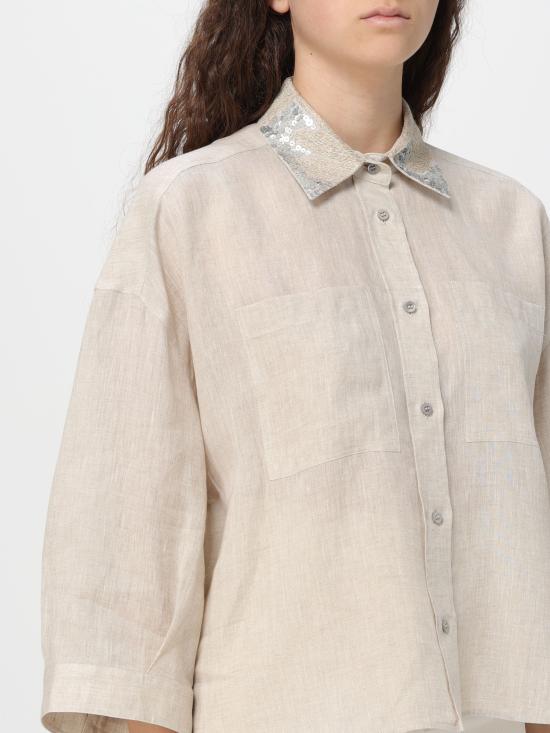 24SS 브루넬로 쿠치넬리 셔츠 MB650NP226 C020 naturale - BRUNELLO CUCINELLI
