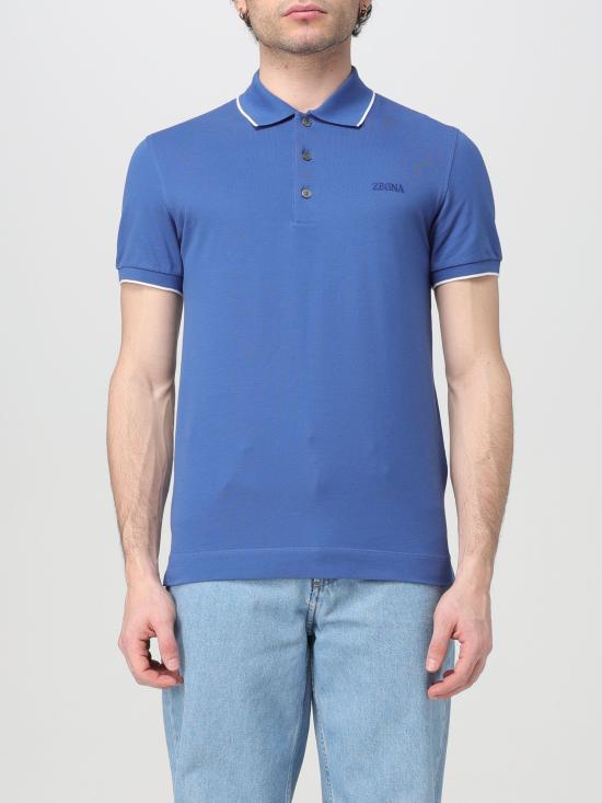  에르메네질도제냐 폴로 티셔츠 UD358A7D746 A07 blu