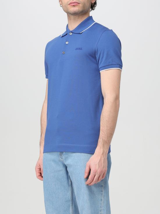  에르메네질도제냐 폴로 티셔츠 UD358A7D746 A07 blu - ERMENEGILDO ZEGNA