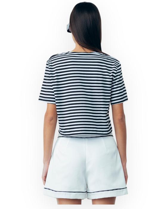 24SS 갈레 반팔 티셔츠 GAABW00608PTTJ0020 BI08 bianco nero - GAELLE