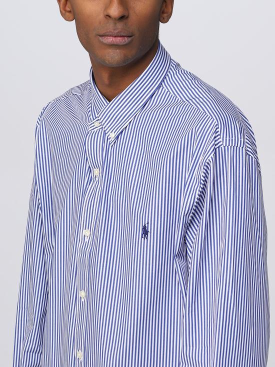  랄프 로렌 긴팔 셔츠 710832480 008 blu bianco - RALPH LAUREN