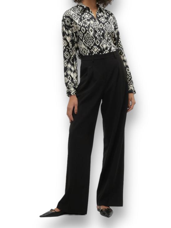  베로 모다 블라우스 10303377 BLACK bianco nero - VERO MODA