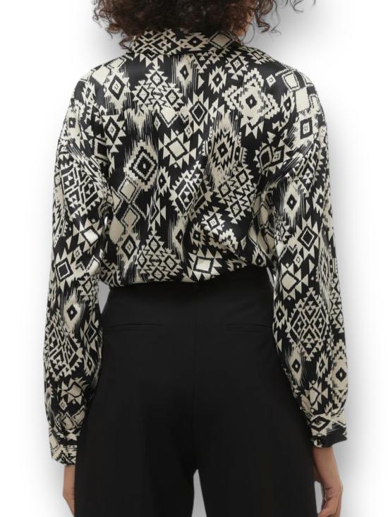  베로 모다 블라우스 10303377 BLACK bianco nero - VERO MODA