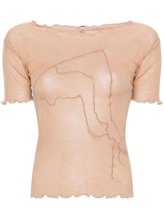  베이스레인지 반팔 티셔츠 TOAR CG SP24 ROSY CAMEL BEIGE