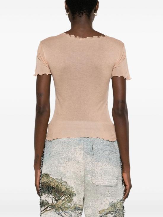  베이스레인지 반팔 티셔츠 TOAR CG SP24 ROSY CAMEL BEIGE - BASERANGE