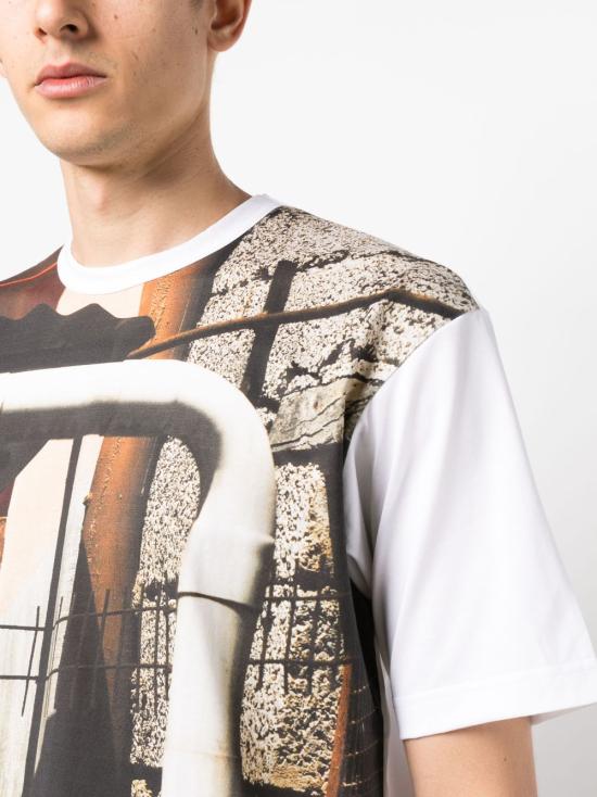  꼼데가르송 옴므 반팔 티셔츠 HK T007 S23 1 BIANCO - COMME DES GARCONS