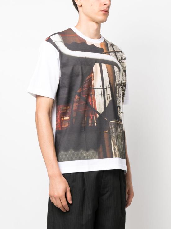  꼼데가르송 옴므 반팔 티셔츠 HK T007 S23 1 BIANCO - COMME DES GARCONS