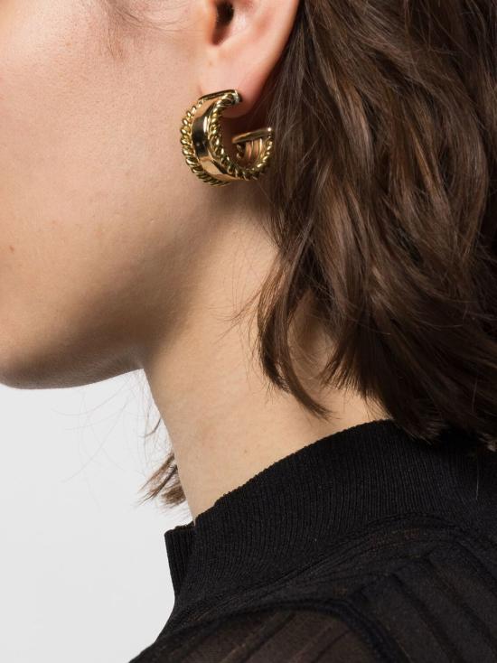  로라 롬바르디 이어링 DOPPIA EARRINGS BRASS MARRONE - LAURA LOMBARDI