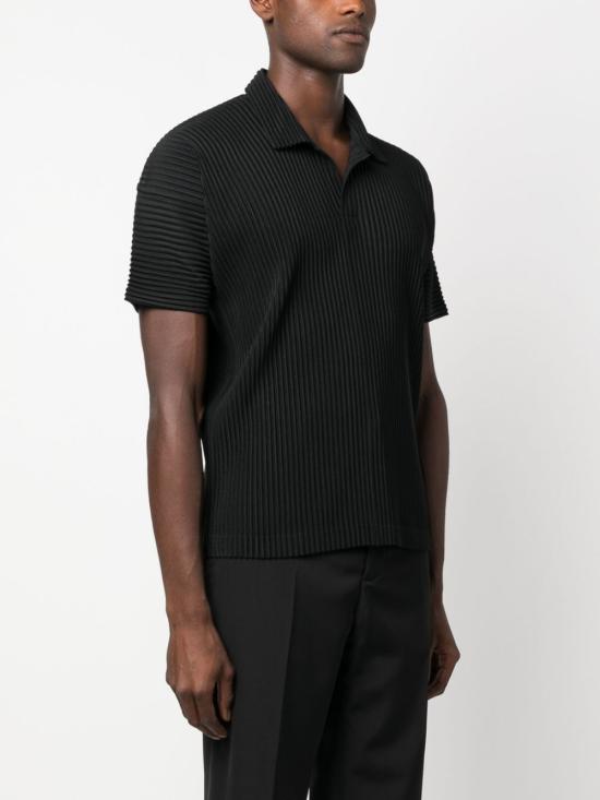  옴므 플리세 이세이 미야케 폴로 티셔츠 HP38JM430 15 NERO - ISSEY MIYAKE