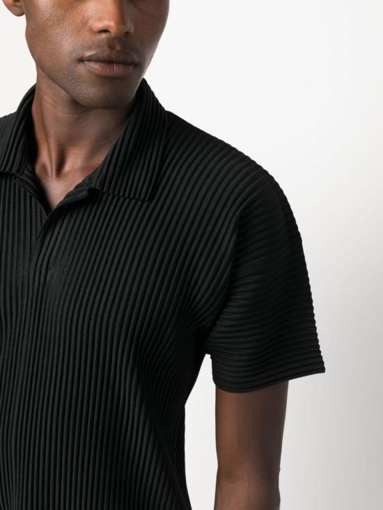  옴므 플리세 이세이 미야케 폴로 티셔츠 HP38JM430 15 NERO - ISSEY MIYAKE