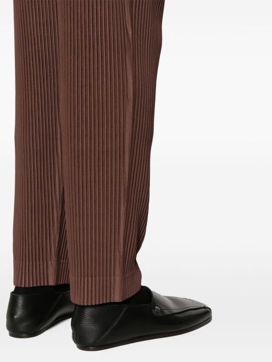  옴므 플리세 이세이 미야케 스트레이트 팬츠 HP38JF113 48 Cocoa Brown - ISSEY MIYAKE