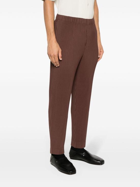  옴므 플리세 이세이 미야케 스트레이트 팬츠 HP38JF113 48 Cocoa Brown - ISSEY MIYAKE