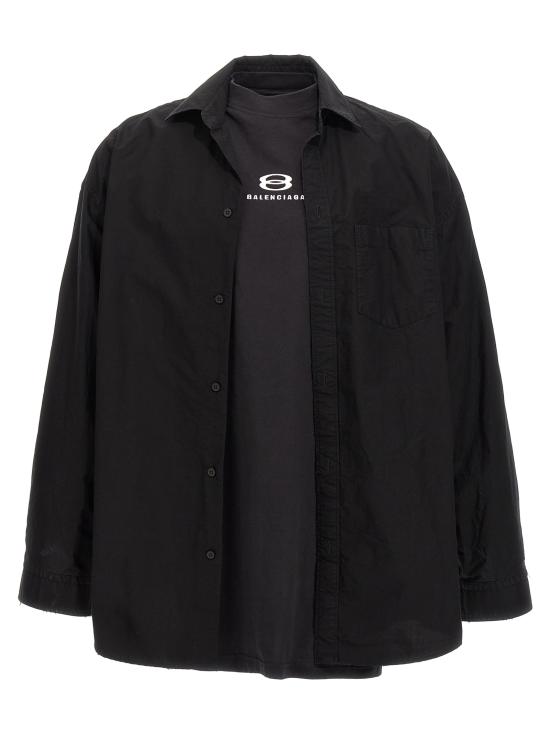 발렌시아가 긴팔 셔츠 794656TNM601000 Black