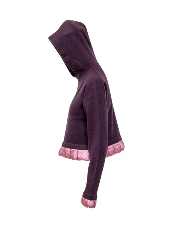 24FW JW앤더슨 후드 티셔츠 KW1224YN0375 489 PLUM - JW ANDERSON