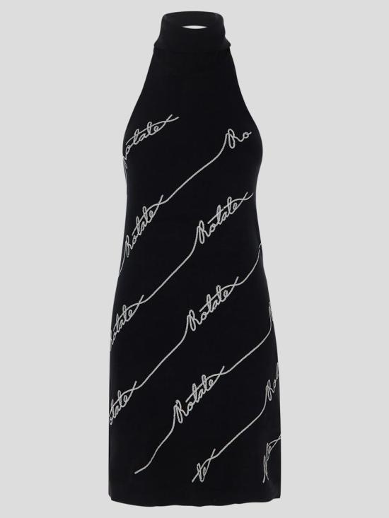  로테이트 미디 원피스 110112100BLACK Black