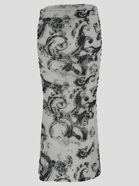  베르사체 미디 스커트 76HAE804JS291003 WHITE - VERSACE