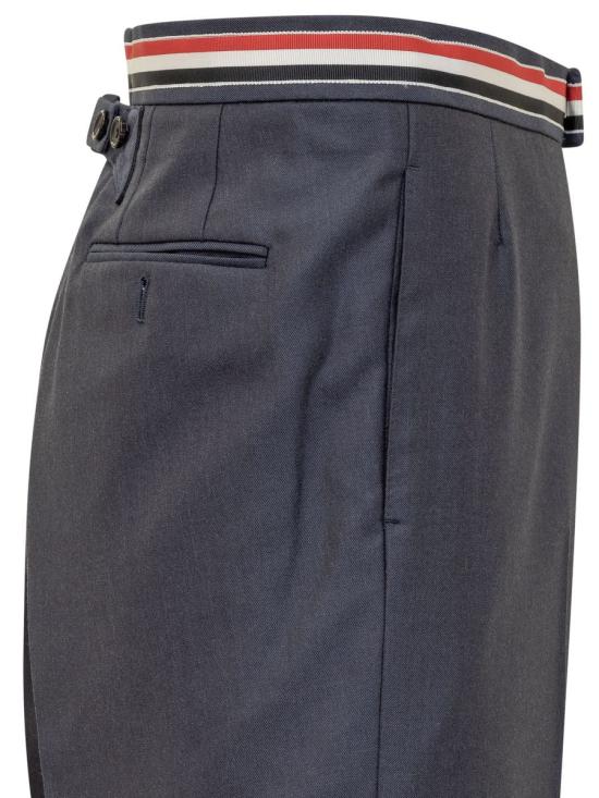  톰브라운 스트레이트 팬츠 MTC208AF0371440 BLUE - THOM BROWNE