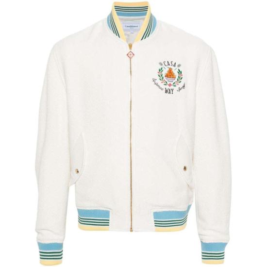  카사블랑카 봄버 자켓 MPS24 OT 102 01 WHITE NEUTRALS