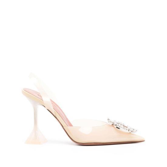  아미나 무아디 힐/펌프스 BEGUM GLASS SLING VANIL Beige