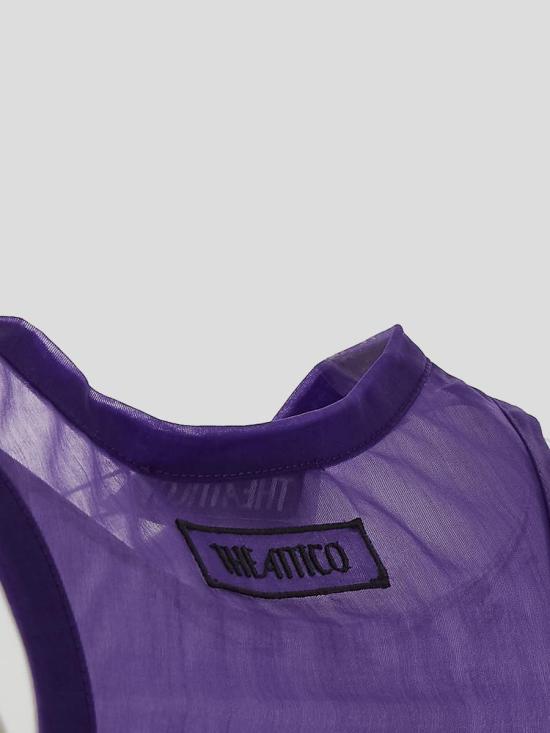  디 아티코 민소매 티셔츠 241WCT245PA49035 PURPLE - THE ATTICO