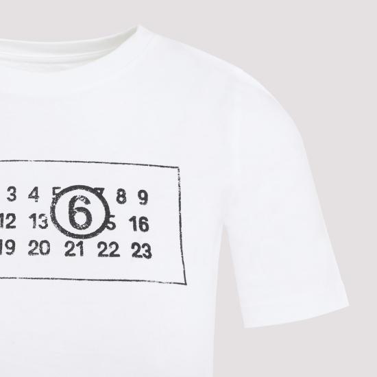 24FW MM6 메종마르지엘라 반팔 티셔츠 S52GC0323S23588 BIANCO - MM6 MAISON MARGIELA