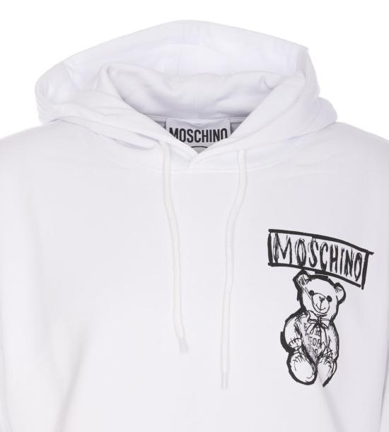 24FW 모스키노 후드 티셔츠 1725 70281001 WHITE - MOSCHINO