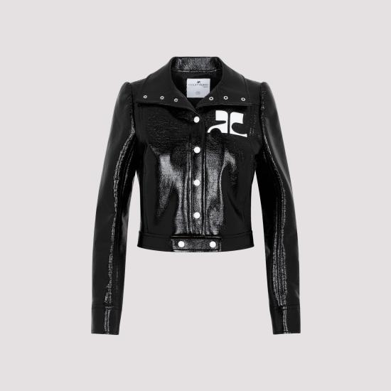  쿠레쥬 가죽 자켓 PERCBL005VY0014 9999 BLACK - COURREGES