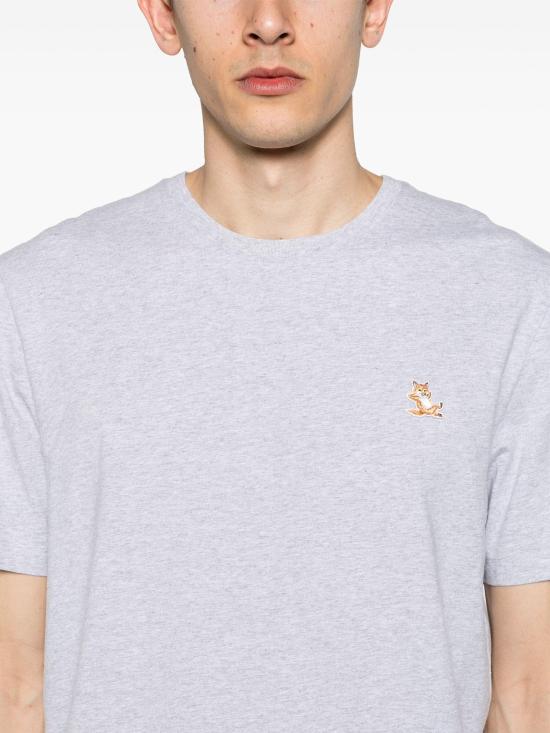 24FW 메종키츠네 반팔 티셔츠 LM00110KJ0008 H120 LIGHT GREY MELANGE - MAISON KITSUNE