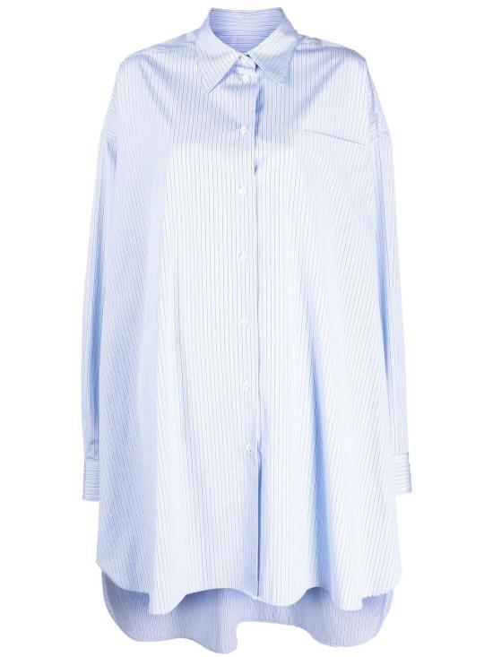  마르지엘라 블라우스 SI0DL0002S54945 001F White Blue Stripes