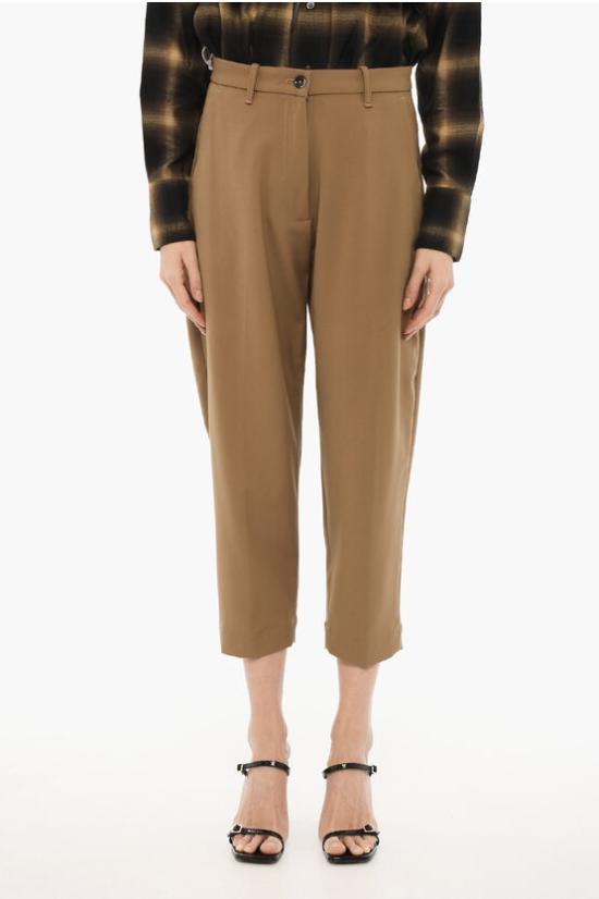  나인인더모닝 크롭 팬츠 IE54D17CAM Brown